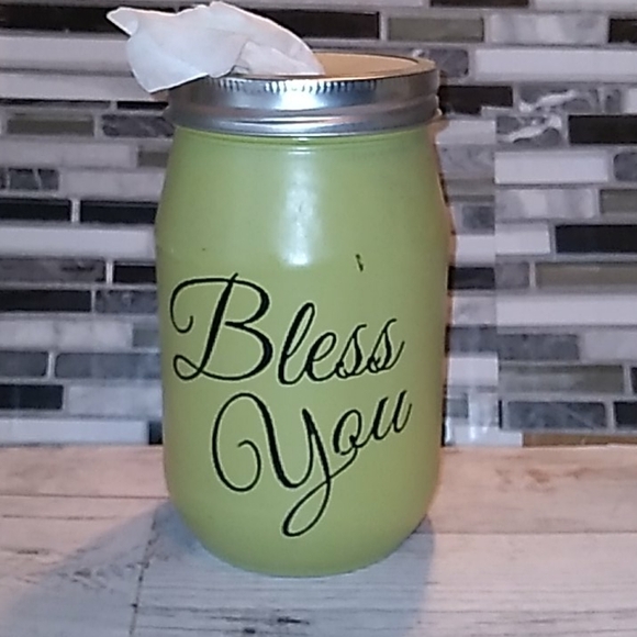 Bless You Mason jar tissue holder - Picture 1 of 4